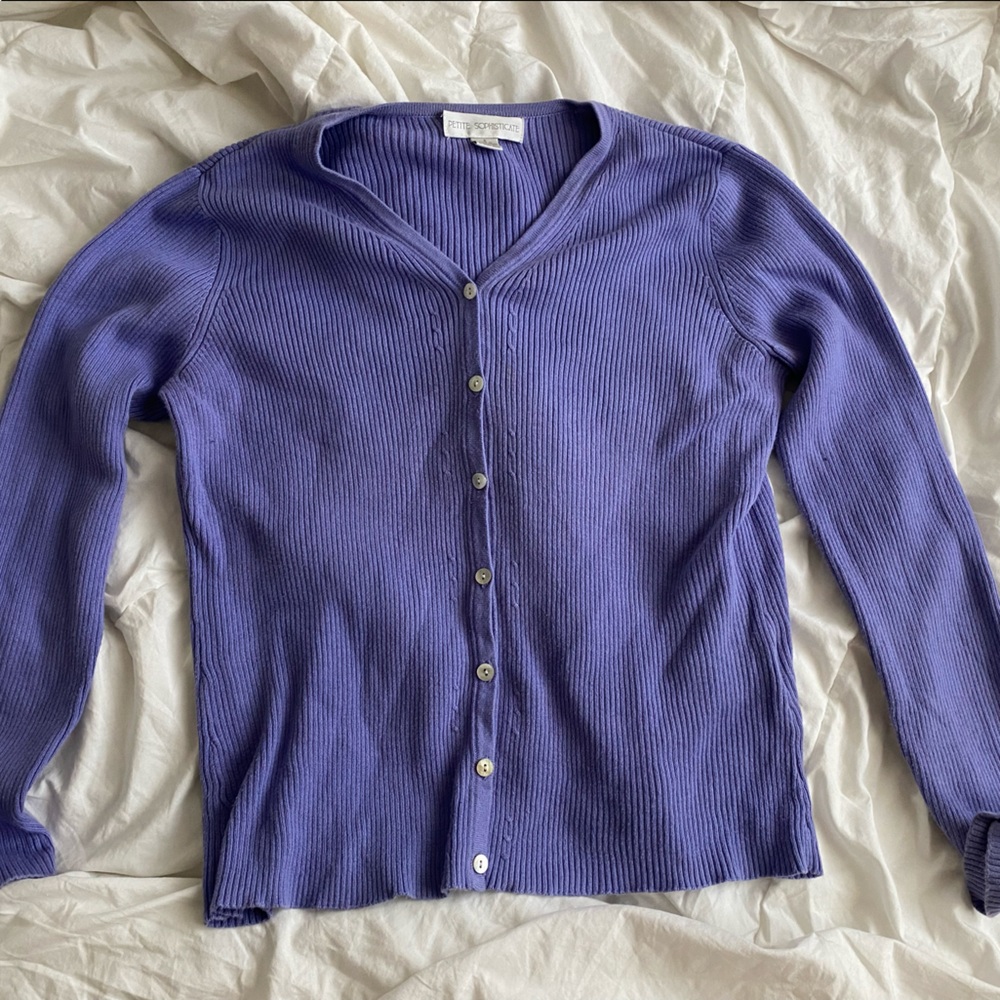 petite sophisticate lavender sweater